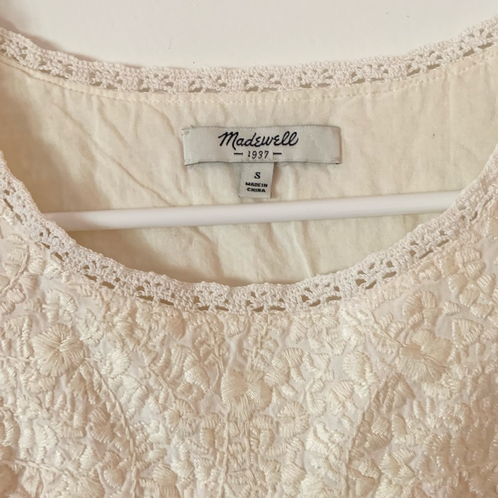 madewell white embroidered dress - Picture 4 of 9